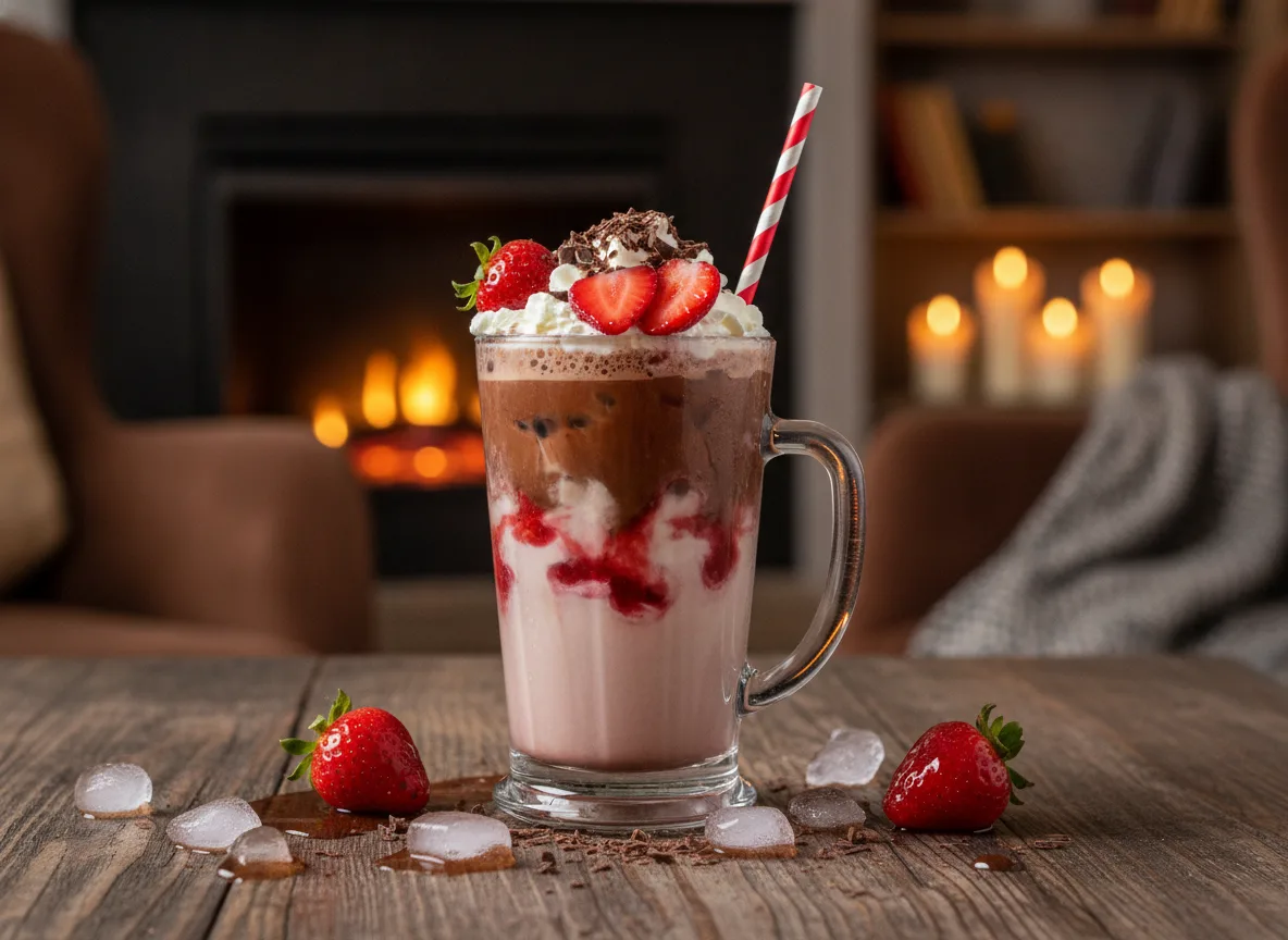 Iced Chocolade Aardbei