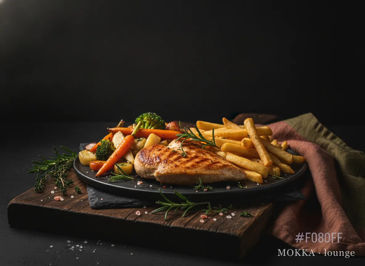 Kipfilet met Frietjes en Groenten