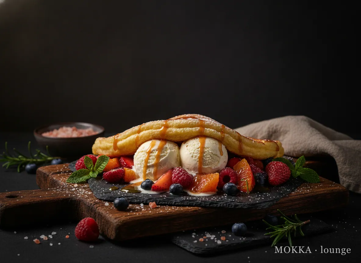 Pannekoek met Ijs en vers Seizoensfruit
